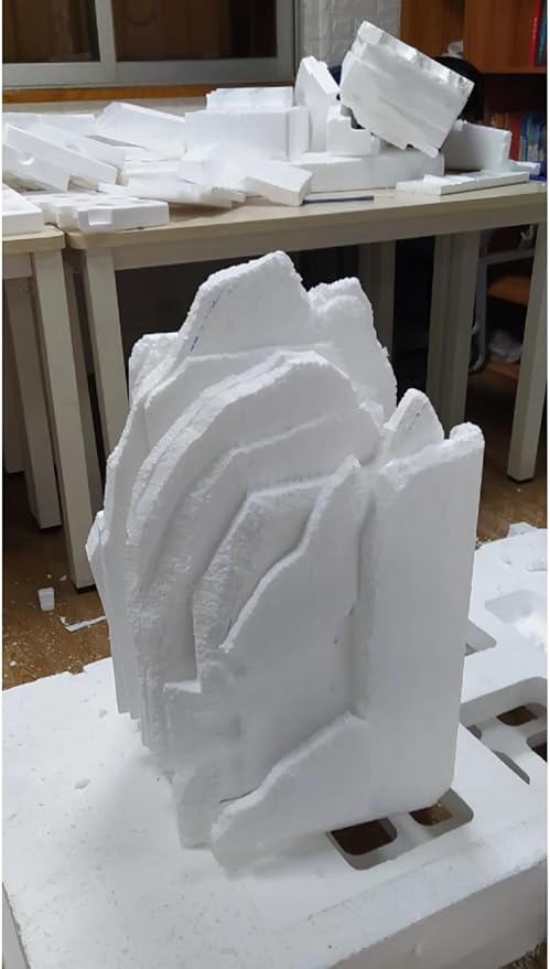 Crafare 5 Pack Craft Foam Blocks 12X6X1 inch Polystyrene Brick Rectangle for Arts School Projects Sculptures Floral Arrangements Modeling and Centerpieces