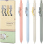 FIOVER Cat Pens,4Pcs 0.5mm Quick Dry Black Ink Fine Point Smooth Writing Pens, High-End Series Ballpoint for Journaling Note Taking, Cat Lover Gifts for Women