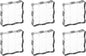 PATIKIL 1.2"x1.2" Acrylic Stamp Block, 6Pcs Clear Stamping Block with Grid Lines Decorative Mounting Blocks Wave for Scrapbooking DIY Crafts Card Making