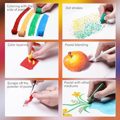 Paul Rubens Professional Soft Pastels, 36 Colors Chalk Pastels, Non Toxic Handmade Soft Chalk Pastels Set for Painting, Drawing, Blending, Crafting, Ideal Art Supplies for Artists, Beginners