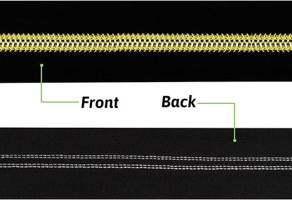 DOITEM 16.5 Yards 3-Piece Assorted Nylon Coil Zippers with 30 Sliders for DIY Tailoring and Crafts, Black