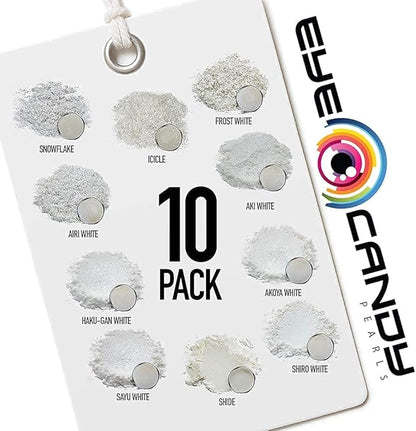Eye Candy Pigments Premium White Mica Powder - Shoji (25gr) - for Epoxy, Resin, Soap, Paint, Woodworking, Acrylic Pouring, Bath Bombs, Fishing Lures - DIY Arts and Crafts Additive