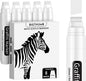 White Poster Markers Jumbo Paint Pen: 5 pcs 15mm Wide Tip Thick Acrylic Paint Pen Large Graffiti Markers for Rock Painting, Stone, Sign, Canvas, Glass, Wood, Ceramic