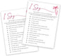 Wedding Shower Games Cards, I Spy with My Little Camera, Bridal Shower Games 25 Guests, Engagement Party Wedding Games for Guests, Pink Ribbon Bow Wedding Party Supplies - E02