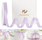 HUIHUANG Light Purple Satin Ribbon 1/2 inch Continuous 50 Yards Lilac Double-Faced Satin Ribbon for Gift Wrapping, Bows, DIY Crafts, Flower Bouquet, Wedding Bridal Shower Decor, Holiday Decor