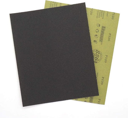 Sandpaper Sheets, 120 Grit Dry Wet Sand Paper, 9 x 11 Inch,Silicon Carbide, for Wood Furniture Finishing,Metal Sanding and Automotive Polishing,10 -Sheet