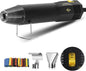 Mini Heat Gun with 6.56FT Long Cable, CUBEWAY 350W Dual-Temp 392~662°F Heat Shrink Gun with Reflector Nozzle and Shrinking Tubes for Wire Connectors, Small Hot Air Gun for Embossing Crafts