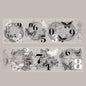 3pcs Vintage Lace Tape Cutout Art Lace Black White Stickers Roll Sticker PET Reusable Exquisite Lace Butterflies Floral Pattern Tape for DIY Scrapbook Album Journal Photo Frames Decor