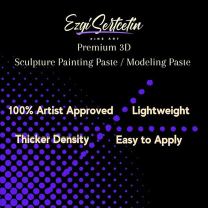 3D Sculpture Painting Paste|Texture Paste|Decorative Plaster|Ready to Use|Unique Colors|Ideal for Artwork|Stencil|Flowers|Texture|Art Relief| 6 oz (Metallic Silver)