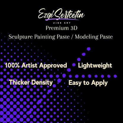 3D Sculpture Painting Paste|Texture Paste|Decorative Plaster|Ready to Use|Unique Metallic Pearl and Neon Colors|Ideal for Artwork|Stencil|Flowers|Texture and Art Relief|6 oz | (Brownie)