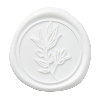 PONATIA White Wax Seal Stickers - 50 Pcs Self- Adhesive Wedding Invitation Seal Stickers, Perfect for Invitations, Envelopes Christmas Cards, Gift Wrapping, Party Menu Decor