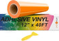 HTVRONT Orange Permanent Vinyl, 12" x 40 FT Adhesive Permanent Vinyl Roll for All Cutting Machine, Silhouette, Cameo Cutters, Signs, Scrapbooking, Craft, Die Cutters (Glossy Orange)