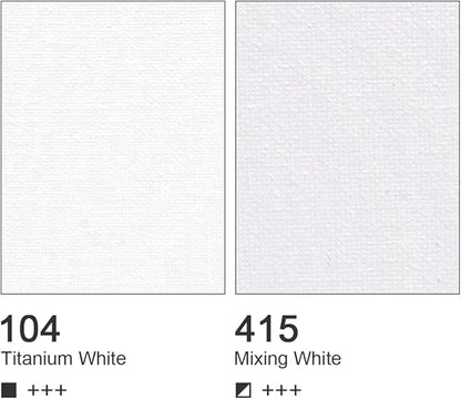 AUREUO White Acrylic Paint Set, 4 Fl Oz / 120ml 2 Tubes Set, Rich Pigment Art Craft Paints for Canvas, Rocks, Wood, Ceramic, Fabric