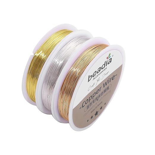 KC Gold Copper Wire 0.3mm Bead Cord for Bracelet Necklace Charm Beading Jewelry Making 54yard