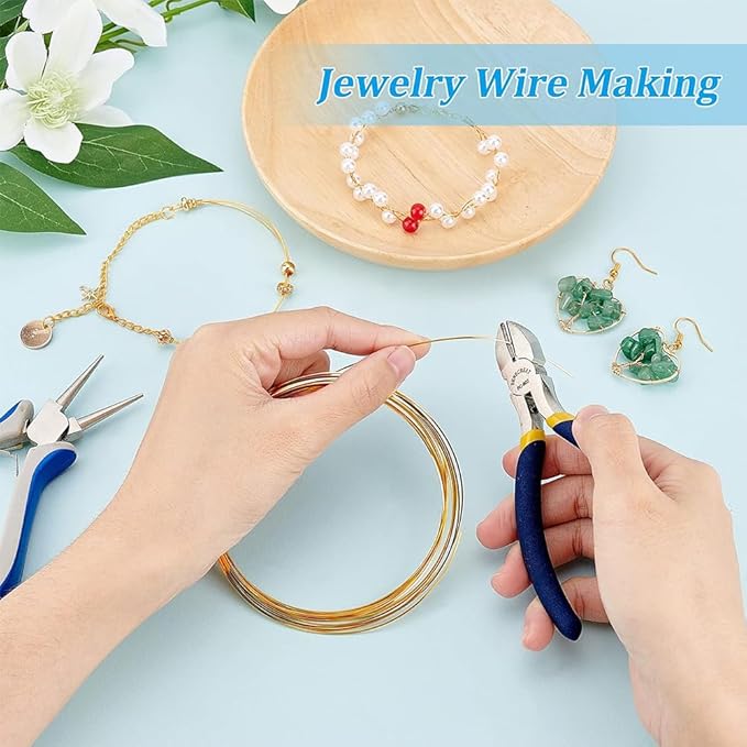 BENECREAT 23 Gauge 16 Feet Square Copper Wire, Bendable Metal Craft Wire for Necklace Bracelet Making and Other Handmade Project