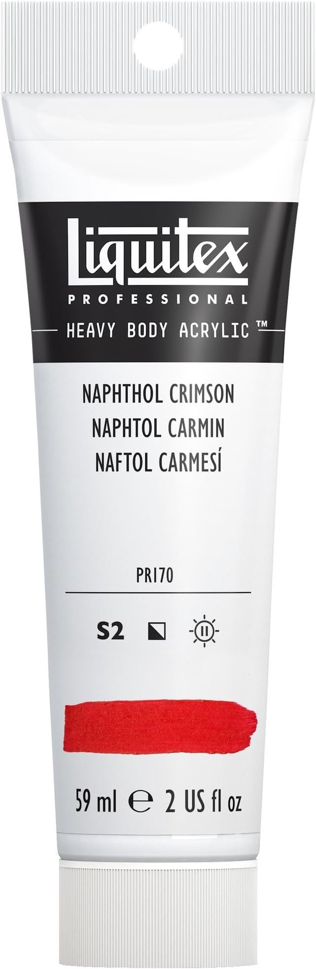 Liquitex Professional Heavy Body Acrylic Paint, 2-oz (59ml) Tube, Naphthol Crimson