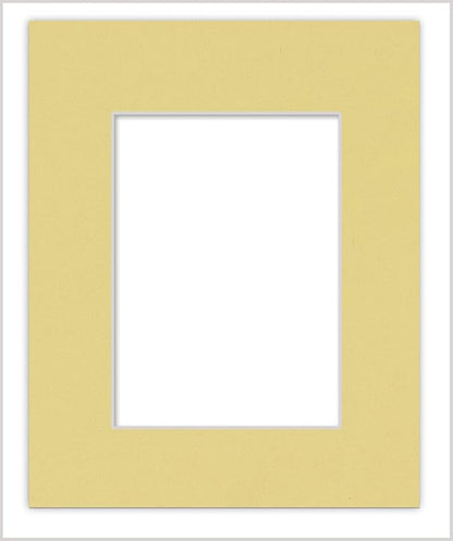 11x14 Mat for 8.5x11 Photo - Precut Soft Yellow Picture Matboard for Frames Measuring 11 x 14 Inches - Bevel Cut Matte to Display Art Measuring 8.5 x 11 Inches - Acid Free ONE MAT