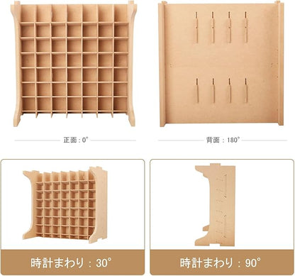 Paint Rack Organizer with 49 Holes Suitable for 10ml TAMIYA/10ml MR HOBBY/18ml MR HOBBY, Model Tool Storage with MDF Material, Craft Paint Holder Rack GK13