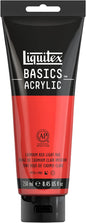 Liquitex BASICS Acrylic Paint, 250ml (8.5-oz) Tube, Cadmium Red Light Hue