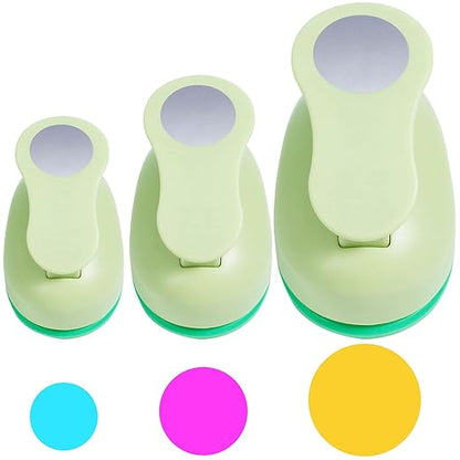 UCEC Circle Punch, 2+1.5+1 Inch Paper Punch, 3 Pcs Paper Punches for Crafting, Round Hole Punch, Circle Cutter for Scrapbook, Cards, DIY Albums Photos