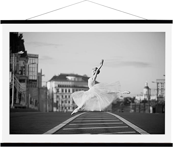WITCOLOR Magnetic Poster Hanger Frame 28x22 28x20 28x40 Poster Frame 28 Inch Wide 1 Pack Magnetic Hanging Frame Black Wood 28" Wide Magnetic Poster Hanger Picture Frame