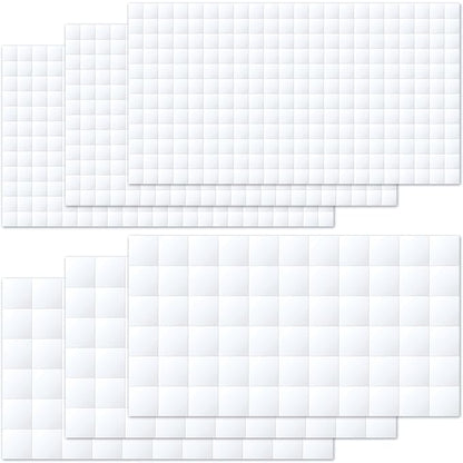 6 Sheet Double-Sided Foam Adhesive Squares, 2 Sizes 3D Square Foam Tape for Crafts, Pre-Cut Foam Mount Adhesive Strips for DIY, Scrapbooks, Office - 990pcs