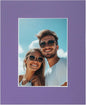 uxcell Picture Mats, 8 x 10 Mat Board Center for 5 x 7 Pictures Acid Free White Core Bevel Cut Frame Mattes with Backing for Display Art Measuring, Purple