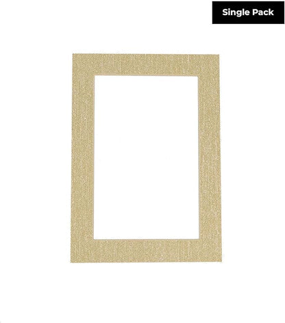 8x10 Mat Bevel Cut for 5x8 Photos - Acid Free Fresh Linen Canvas Precut Matboard - For Pictures, Photos, Framing - 4-ply Thickness