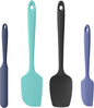 Heat Resistant Silicone Spatula Set of 4, Luxiwise 600ºF High Temp Baking Scraper Cooking Utensils Non-Stick BPA-Free for Seamless Mixing, Folding, Scraping with Rubber Kitchen Essentials (Multi-3)