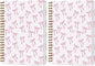 2 PCs Pink Bow Journaling Notebooks Trendy Preppy Spiral Notebook Cute Coquette Aesthetic Design Gifts for Women Teen Girls Note Books Journals for Writing Hardcover Notebook Office Classroom Supplies