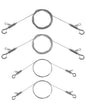 Adjustable Picture Hanging Wire, 2PCS 1m x 1mm Small Hooks + 2PCS 2m x 1.5mm Large Hooks Picture Frame Wire Kit Heavy Duty up to 100lbs, Stainless Steel for Mirror, Light, Flowerpot