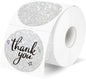 2" Circle Holographic Thermal Label Stickers, Round Printable Rainbow Glitter Thermal Printer Sticker Labels for Gift Wrapping, Self-Adhesive Name Price Tag DIY Custom Logo Design-Shiny Silver