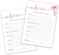 Bridal Shower Games Cards, Advice for The Happy Couple, Bridal Shower Games 25 Guests, Engagement Party Wedding Games for Guests, Pink Ribbon Bow Wedding Party Supplies - E10