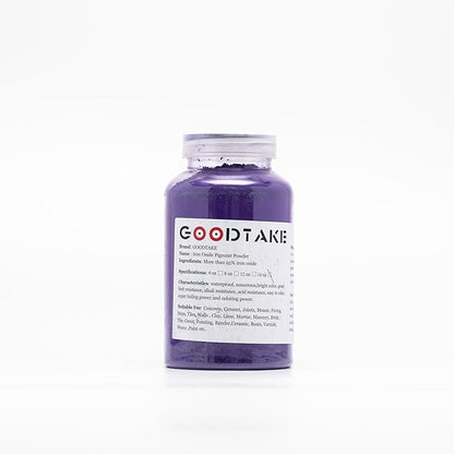 GOODTAKE Purple Iron Oxide, Concrete Pigments for Artistic and Decorative Painting, Cement Dye for Concrete, Clay, Lime, Tile, Mortar, Grout, Plaster, Masonry, Paint (Purple, 20 oz)