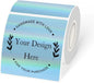 Holographic Square Thermal Labels Stickers 3" x 3", Square Direct Thermal Stickers Labels, Glitter Self-Adhesive Thermals Label for Small Business- Holographic Blue