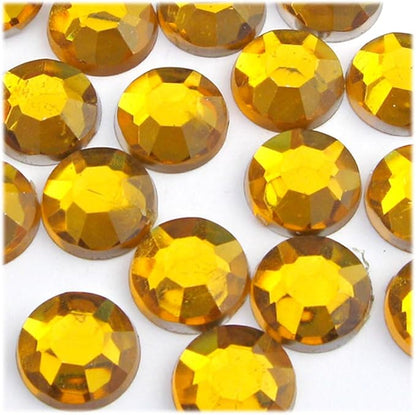The Crafts Outlet 72pc Rhinestones Round 20mm - Flatback Olive Green EGR