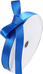 5/8" x 100 Yards Royal Blue Polyester Satin Ribbon Single Faced Bulk Fabric Ribbons for Gift Wrapping, Crafting, Bows Making, Sewing, Wedding, Home Decor