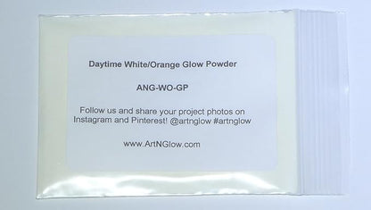 Glow in The Dark Pigment Powder - Neutral and Fluorescent Color for Art Painting, Fine Art, Nail Art Paint, and DIY Crafts - Long Lasting, 10+ Color Options - Neutral Orange - (60 Grams/ 2.12 oz)