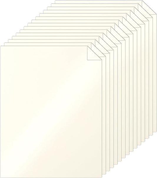 40 Sheets Cream Shimmer Cardstock 8.5 x 11 Ivory Paper, 75lb Off White Paper Card Stock for School Crafting, Cards Making, Business Cards, Wedding Invitations, Menus
