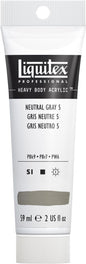 Liquitex Professional Heavy Body Acrylic Paint, 2-oz (59ml) Tube, Neutral Gray Value 5/Mixing Gray