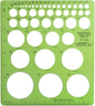 Pacific Arc Template: Combo Circle Master,45 Circles: 1/16" to 1 7/8", Decimal/inch/Metric 8.5" x 7.44"