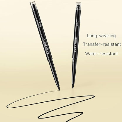 Smudge Proof Eyeliner, Waterproof Retractable Eye liner with Brush, Matte and Shimmer Eyeliner Pencil, Creamy Texture, Long lasting & Smooth(15 Wheatgrass Matte)