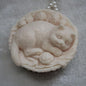 Cat in Bowl Silicone Wave Spiral Candle Mold - Silicone Resin Casting Molds for Candle & Resin & Soap Craft Supplies