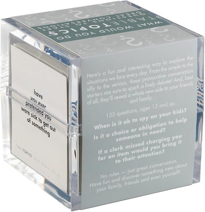 TableTopics What Would You Do Question Card Game - 135 Provocative Conversation Starter Cards for Parties with Adult Friends, Spark Lively Debates about Sticky Situations, Icebreaker Game