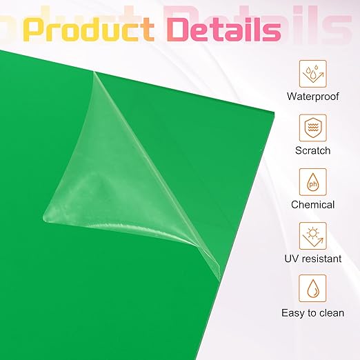 uxcell 4Pcs Acrylic Sheets 12x8 Inch Acrylic Panel 1/8 Inch-3mm Plastic Board for Picture Frames Sign Holders DIY Display Projects Craft, Clear Green
