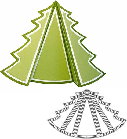Mvchifay Cutting Dies for Card Making Metal Die-Cuts Scrapbooking Tool Hollow Frame DIY Craft Punch Template Embossing for Paper Album Decor (1-Tree Frame 20.6x13cm)