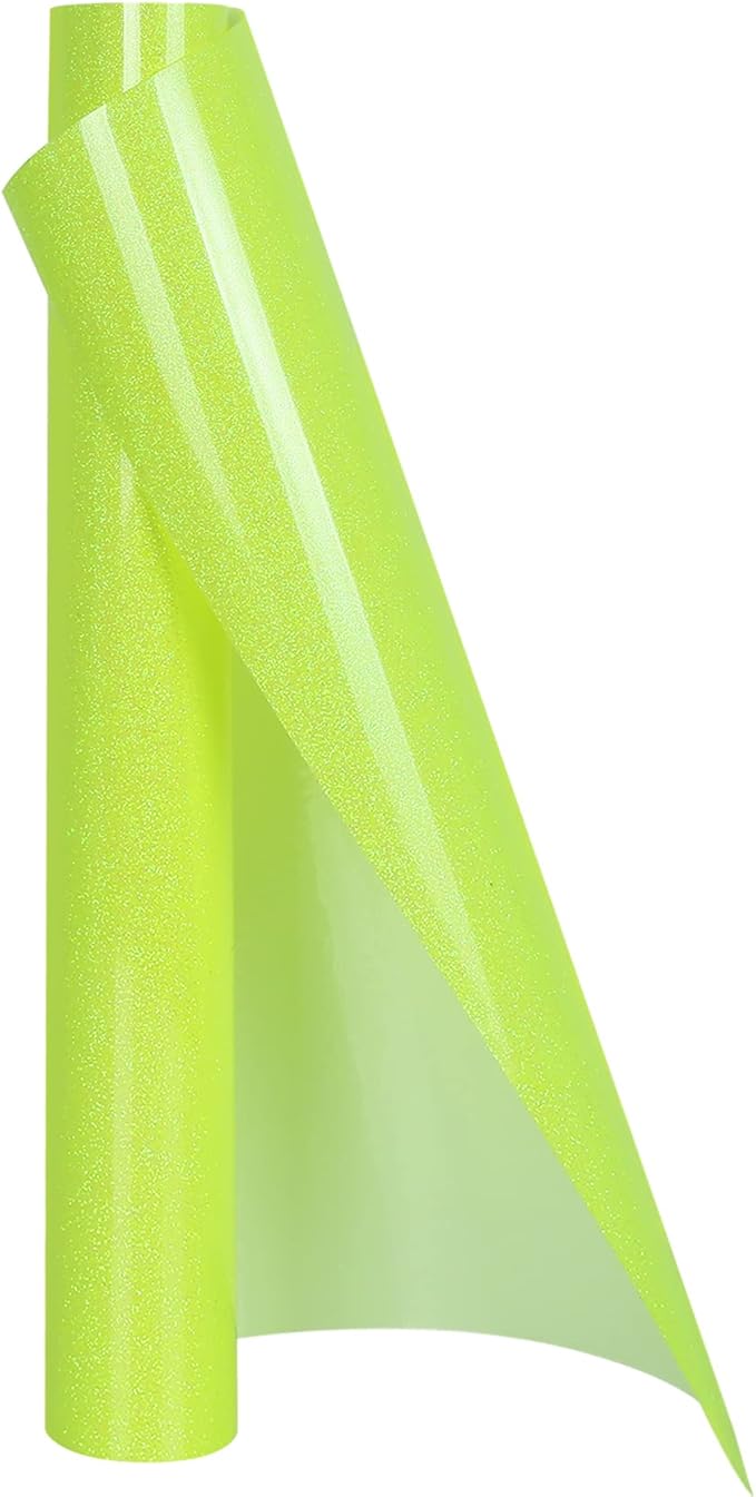 TORC Yellow Glitter HTV Heat Transfer Vinyl Roll 12 inch x 5 ft Iron on Vinyl for T Shirts Crafts