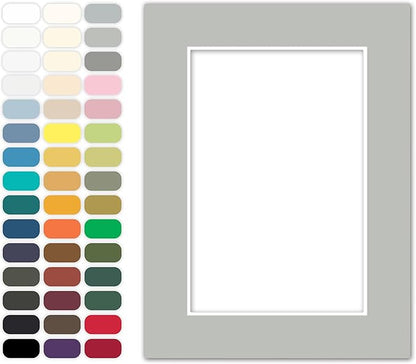 Poster Master Gray Matboard – 4-Ply Acid-Free Picture Mat Board with 45° Beveled Cut, Made in USA, Custom Cut to Any Size, 1/16" Thickness for Framing & Displays