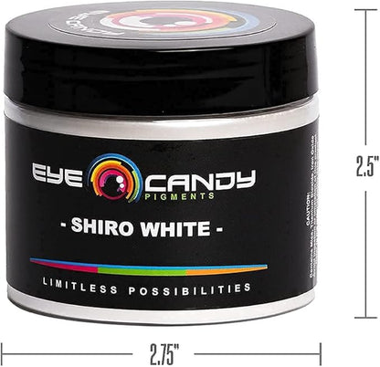 Eye Candy Pigments Premium White Mica Powder - Shiro White (50gr) - for Epoxy, Resin, Soap, Paint, Woodworking, Acrylic Pouring, Bath Bombs, Fishing Lures - DIY Arts and Crafts Additive