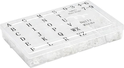 Pre-Cut Letters for Felt Letter Board, 736 Pieces Including Characters, Numbers, Symbols, Daily Words Cursive Letters with Sorting Tray for Changeable Plastic Message Boards (White)